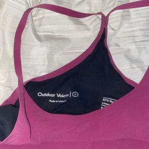 OUTDOOR VOICES MAGENTA EXERCISE DRESS